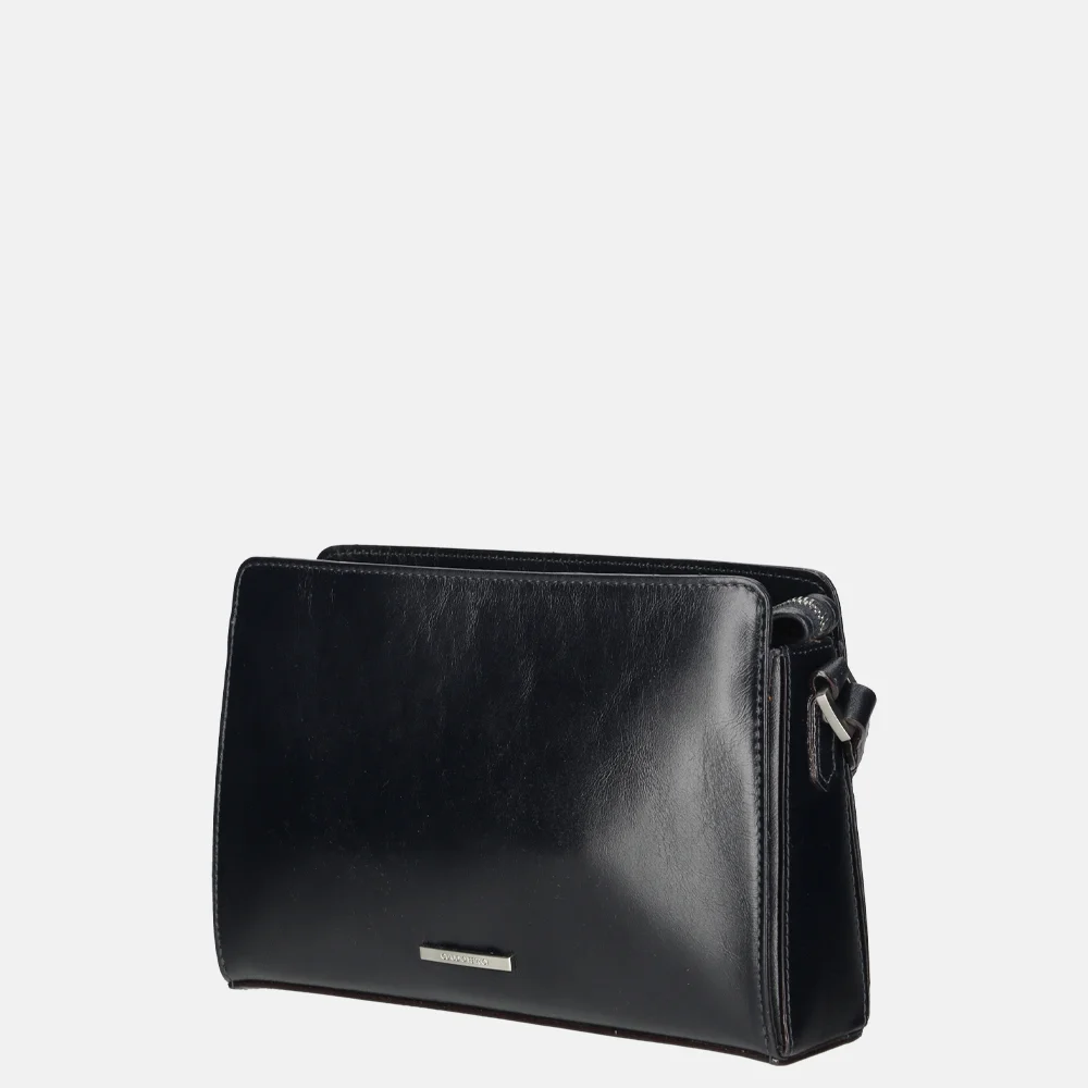 Claudio Ferrici Classico schoudertas navy bij Duifhuizen