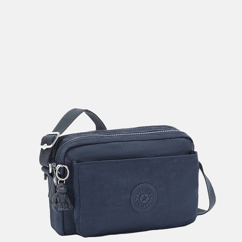 Kipling Abanu schoudertas M blue bleu bij Duifhuizen