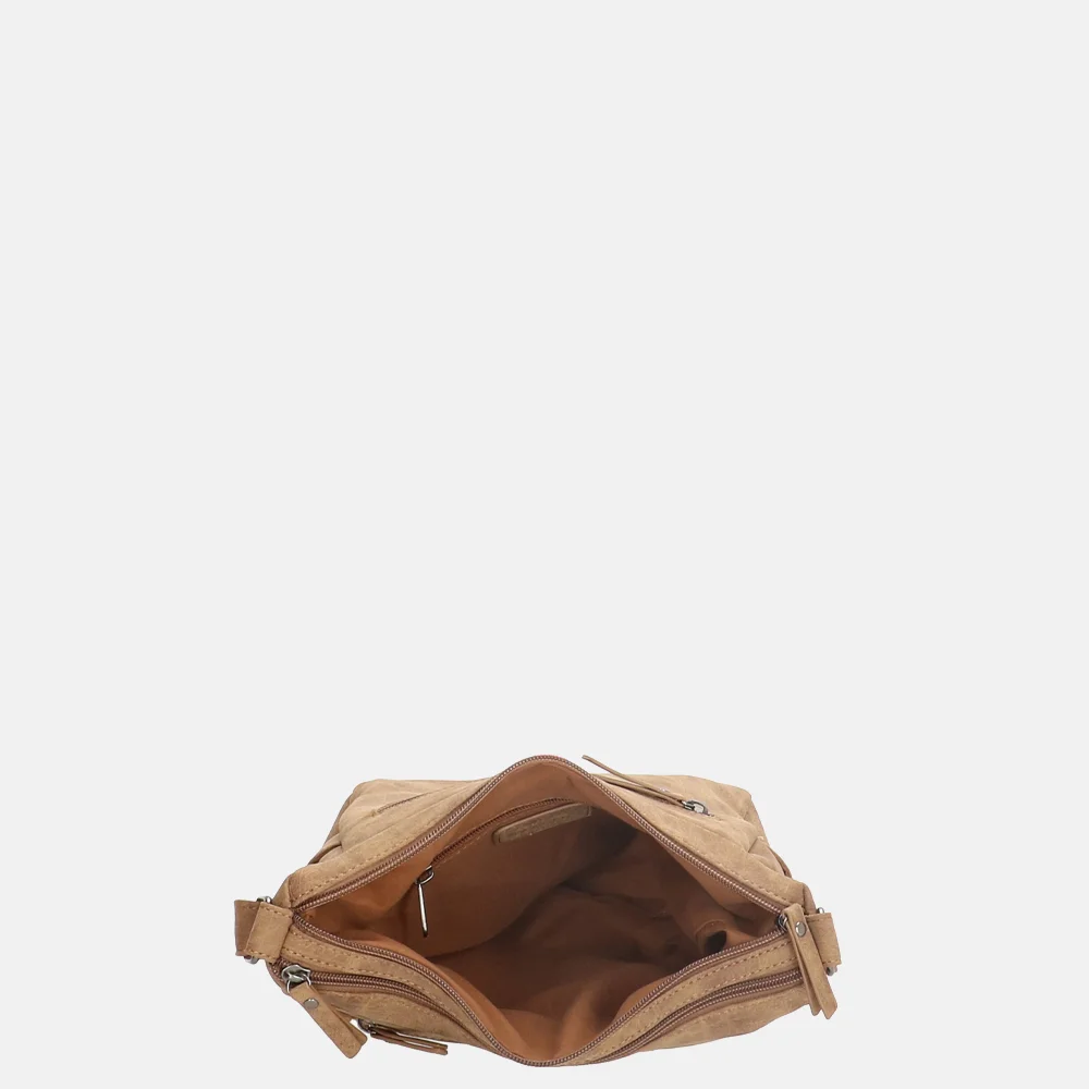 Enrico Benetti Nouméa crossbody tas camel bij Duifhuizen