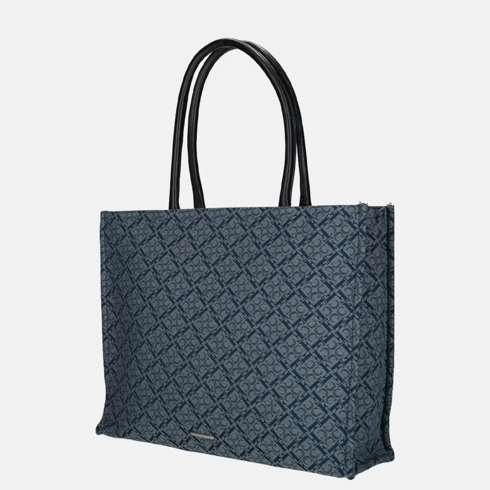 Claudio Ferrici logo shopper L navy bij Duifhuizen