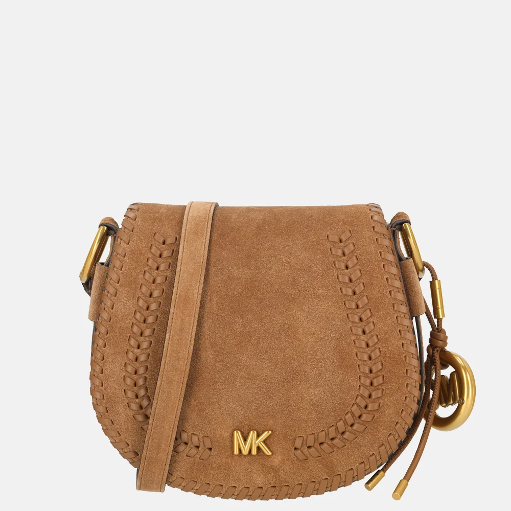 Michael Kors Josie saddlebag flap crossbody tas M luggage bij Duifhuizen