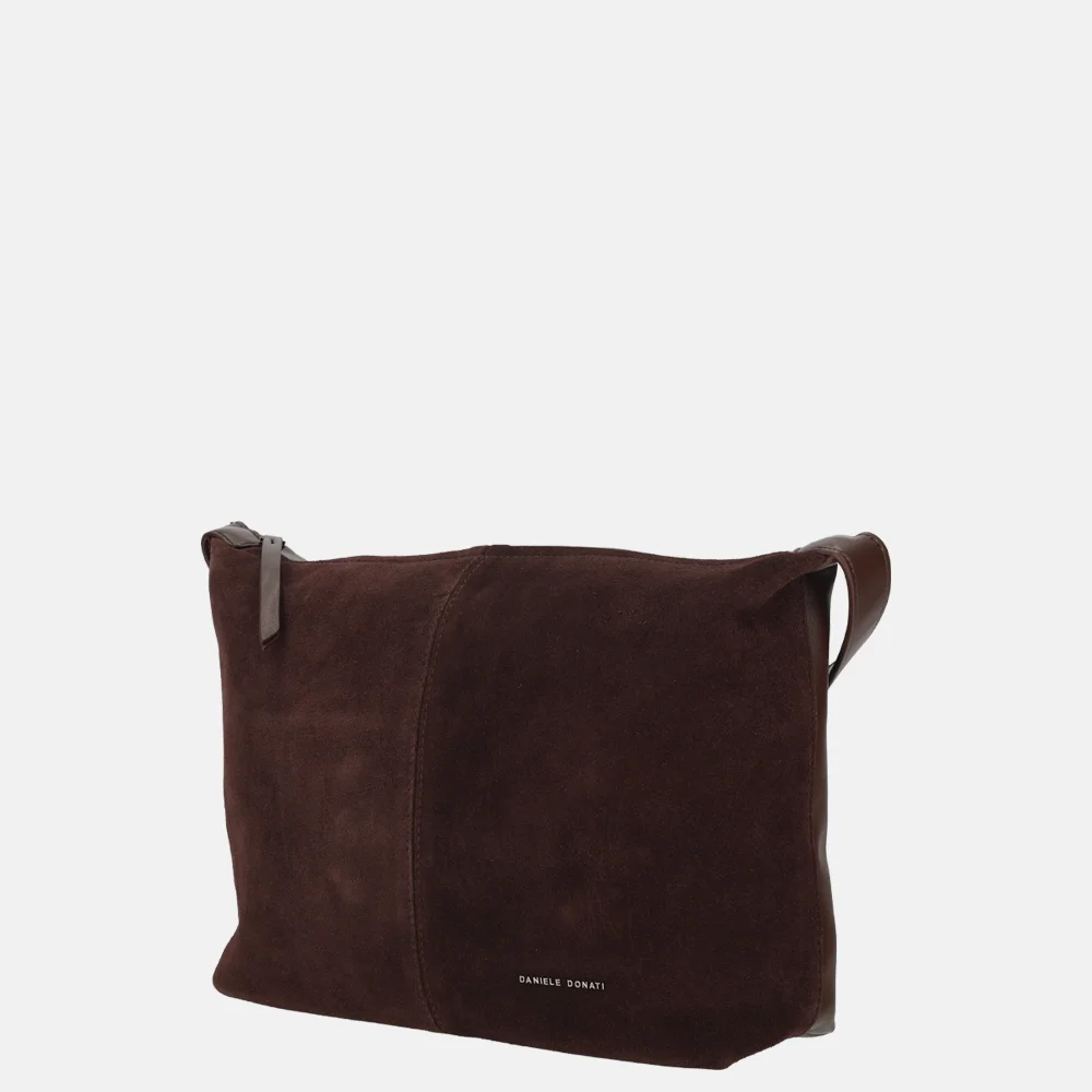 Daniele Donati crossbody tas dark brown bij Duifhuizen