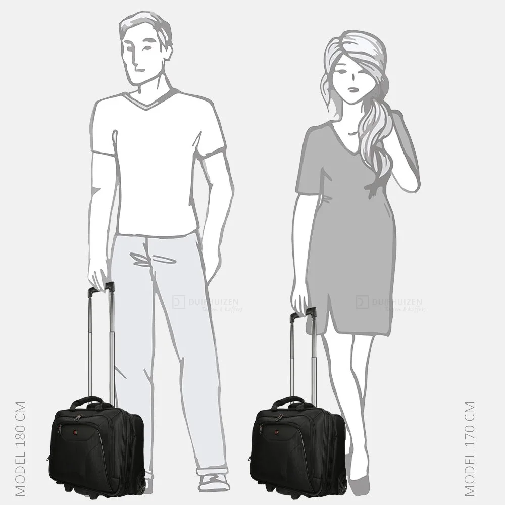 Enrico Benetti Frankfurt business trolley 17 inch zwart bij Duifhuizen