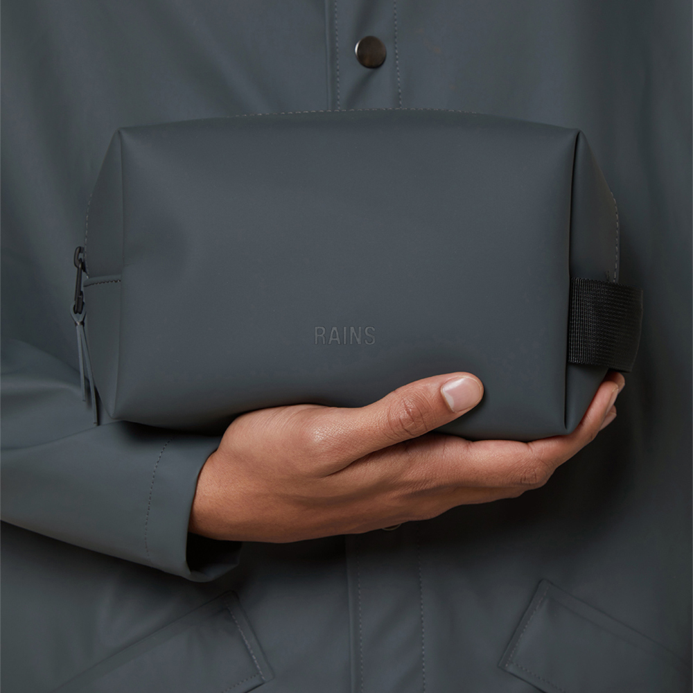 Rains Wash Bag toilettas S slate bij Duifhuizen