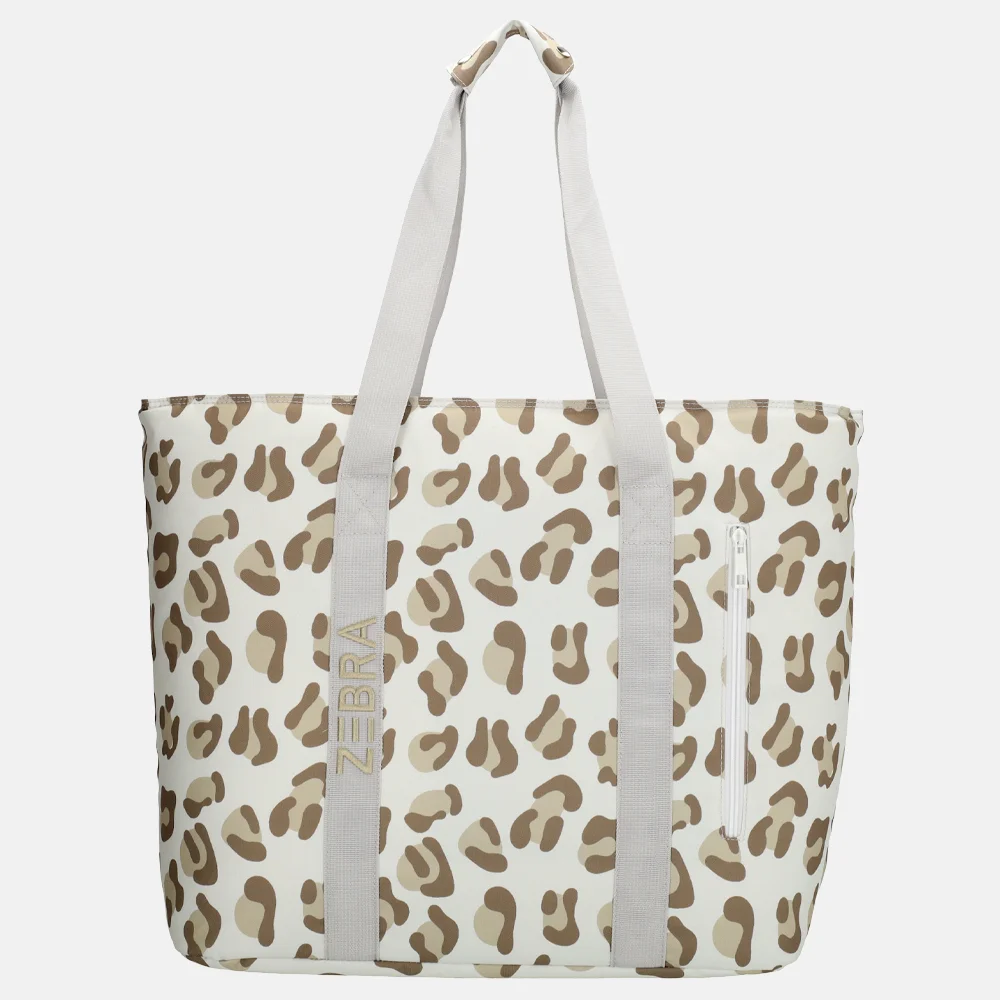 Zebra Trends strandtas met koelvak leopard beige bij Duifhuizen