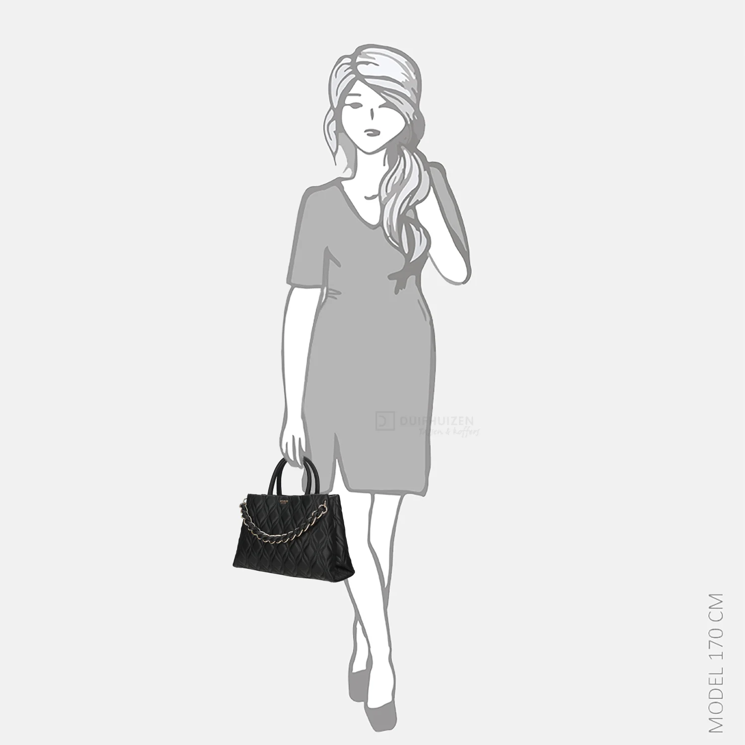 Guess Maxine girlfriend handtas zwart bij Duifhuizen