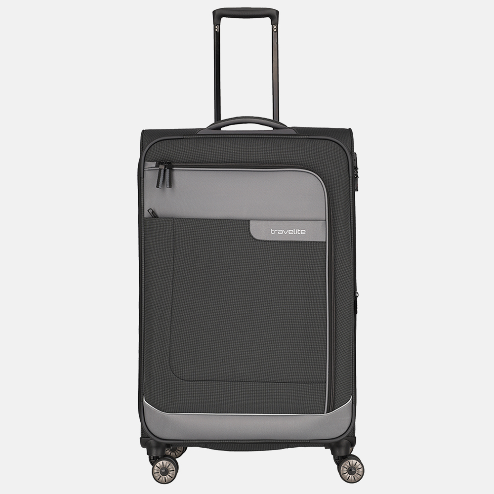 Travelite Viia koffer 77 cm anthracite bij Duifhuizen