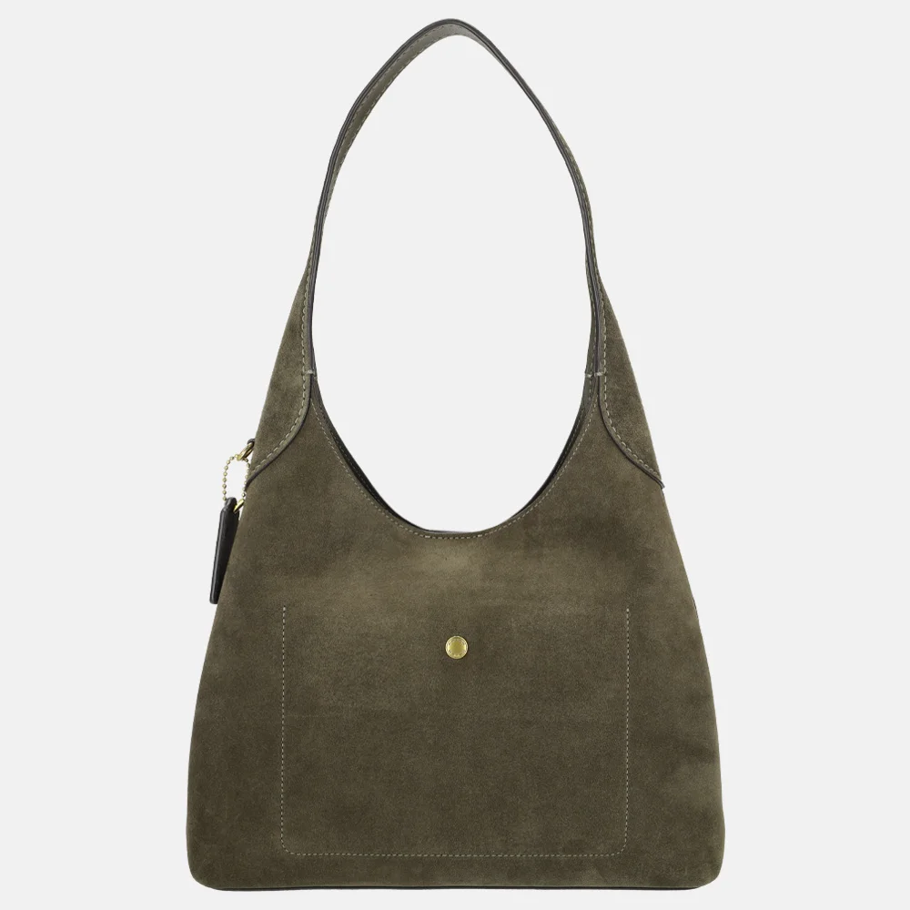 Coach Brooklyn buideltas suede olive bij Duifhuizen