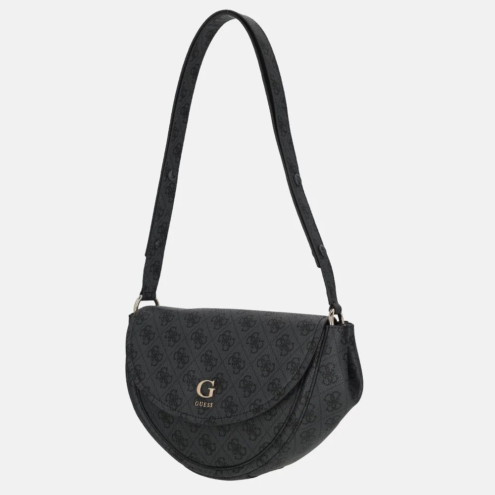 Guess Coleen crossbody tas coal logo bij Duifhuizen