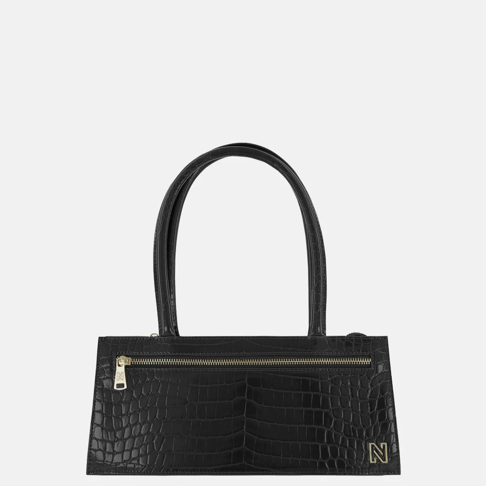 Nikkie Lapaz handtas zipper croco black