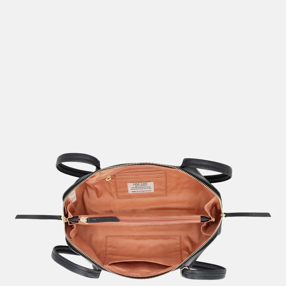 Loulou Essentiels Elodie schoudertas dark navy bij Duifhuizen