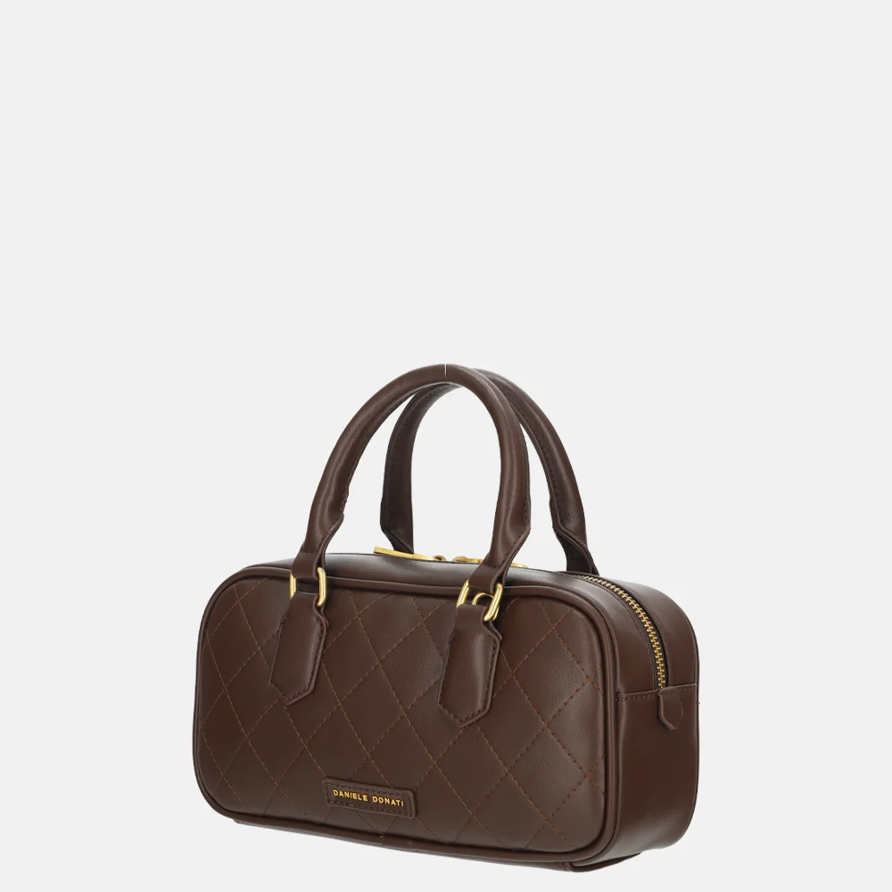 Daniele Donati handtas stiksels dark brown bij Duifhuizen