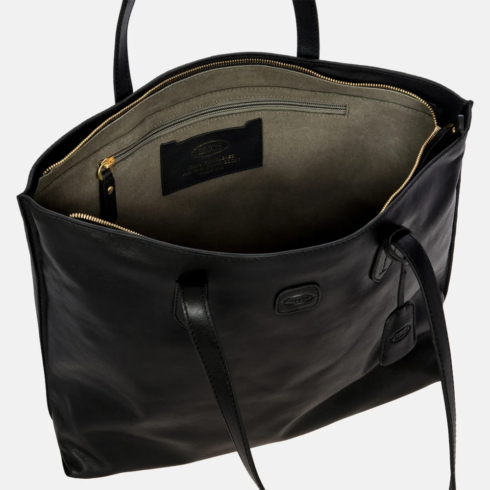 Bric's Volterra shopper L nero bij Duifhuizen