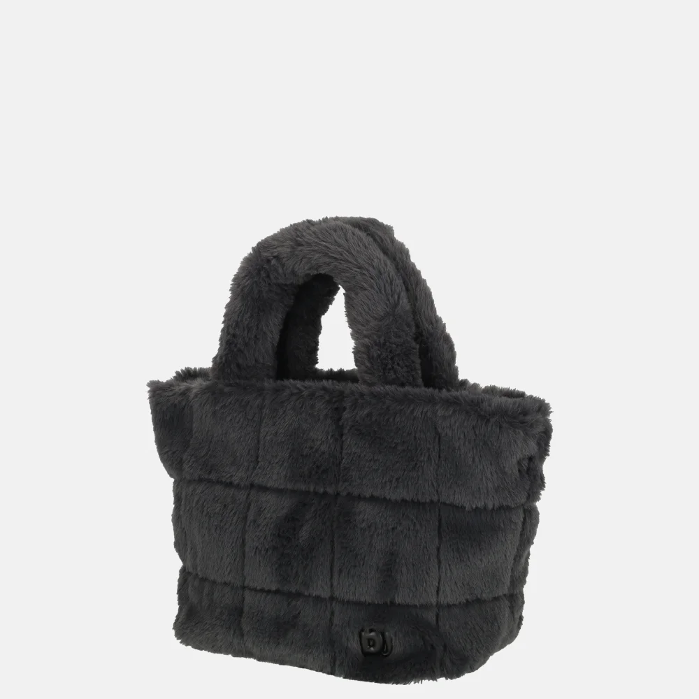 David Jones Faux Fur handtas black bij Duifhuizen