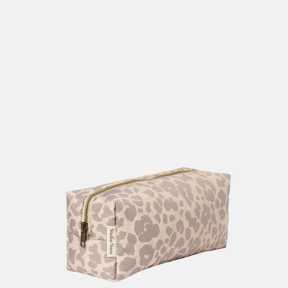 Studio Noos Puffy pouch toilettas beige leopard bij Duifhuizen