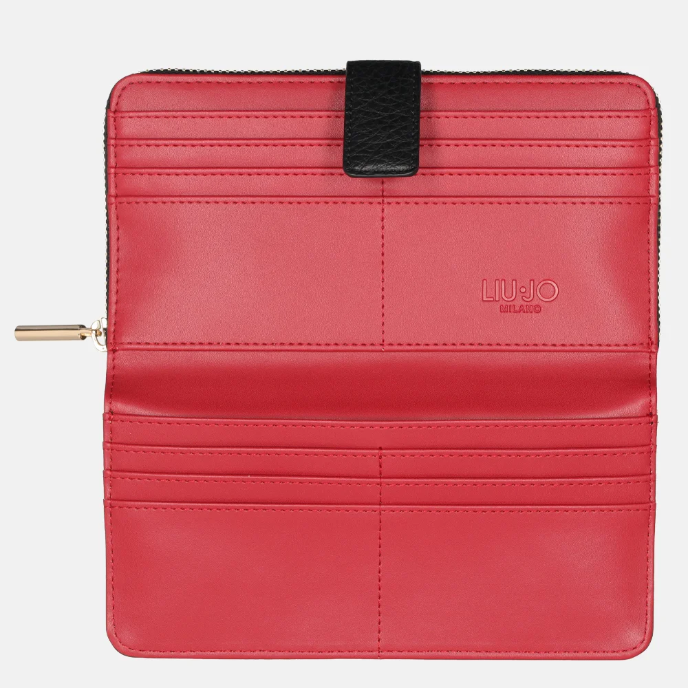 Liu Jo Caliwen ritsportemonnee ziparound XL nero bij Duifhuizen