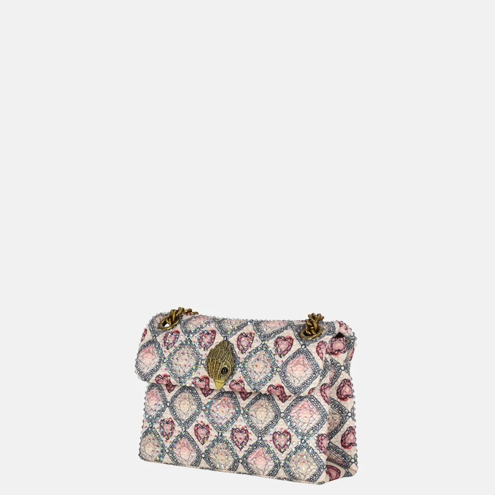 Kurt Geiger Fabric Kensington hartjes S beige comb bij Duifhuizen