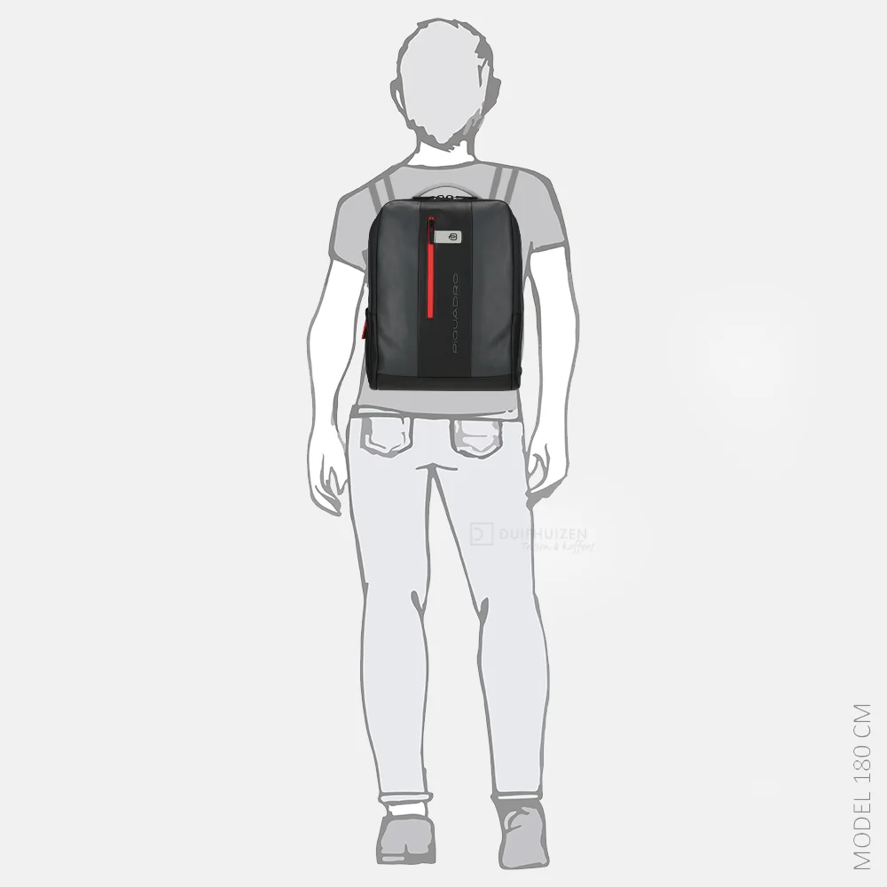 Piquadro Urban laptoprugzak 14 inch grey nero bij Duifhuizen