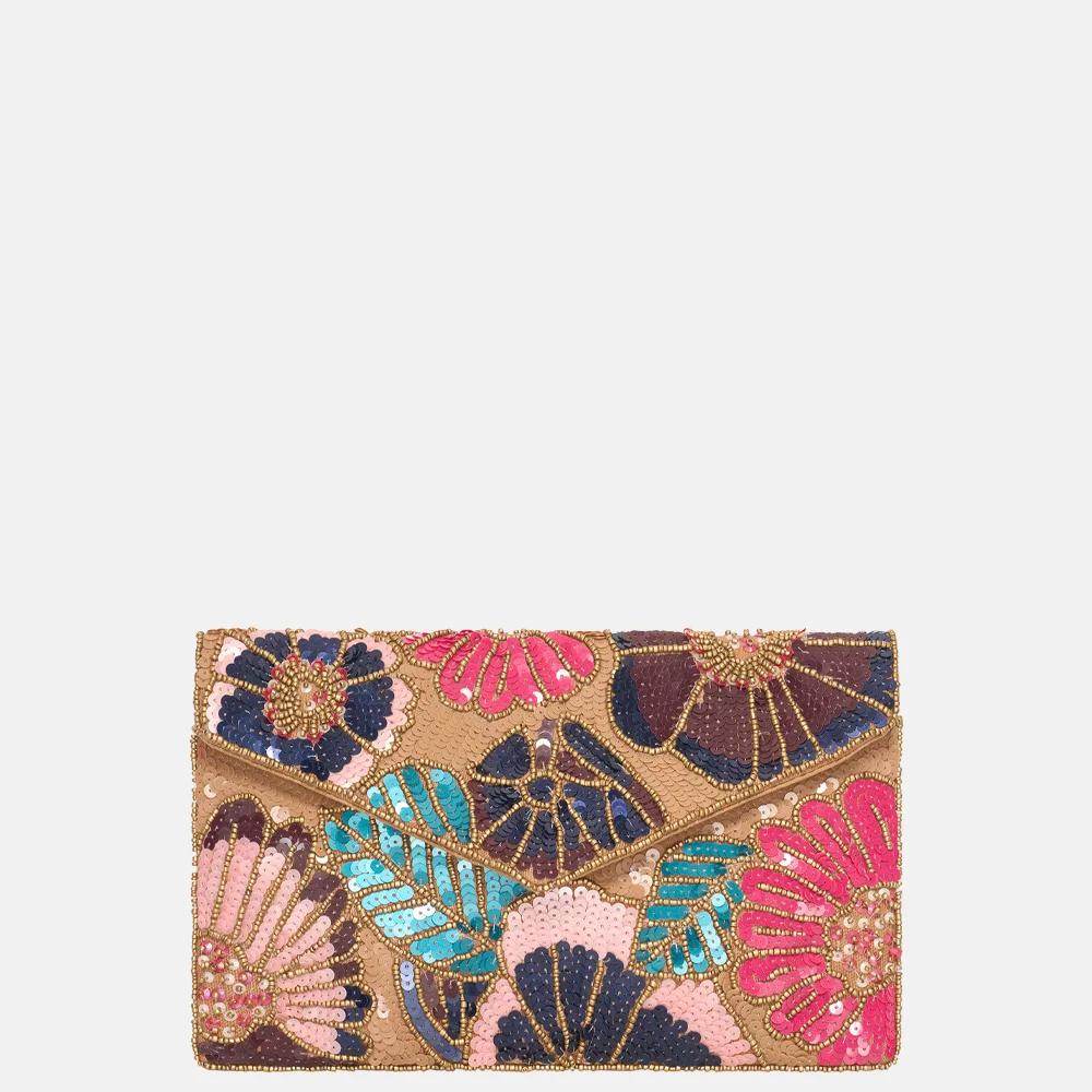 Bulaggi Flower clutch kralen biscuit