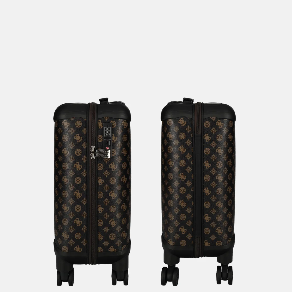 Guess Wilder handbagage koffer 53 cm brown bij Duifhuizen