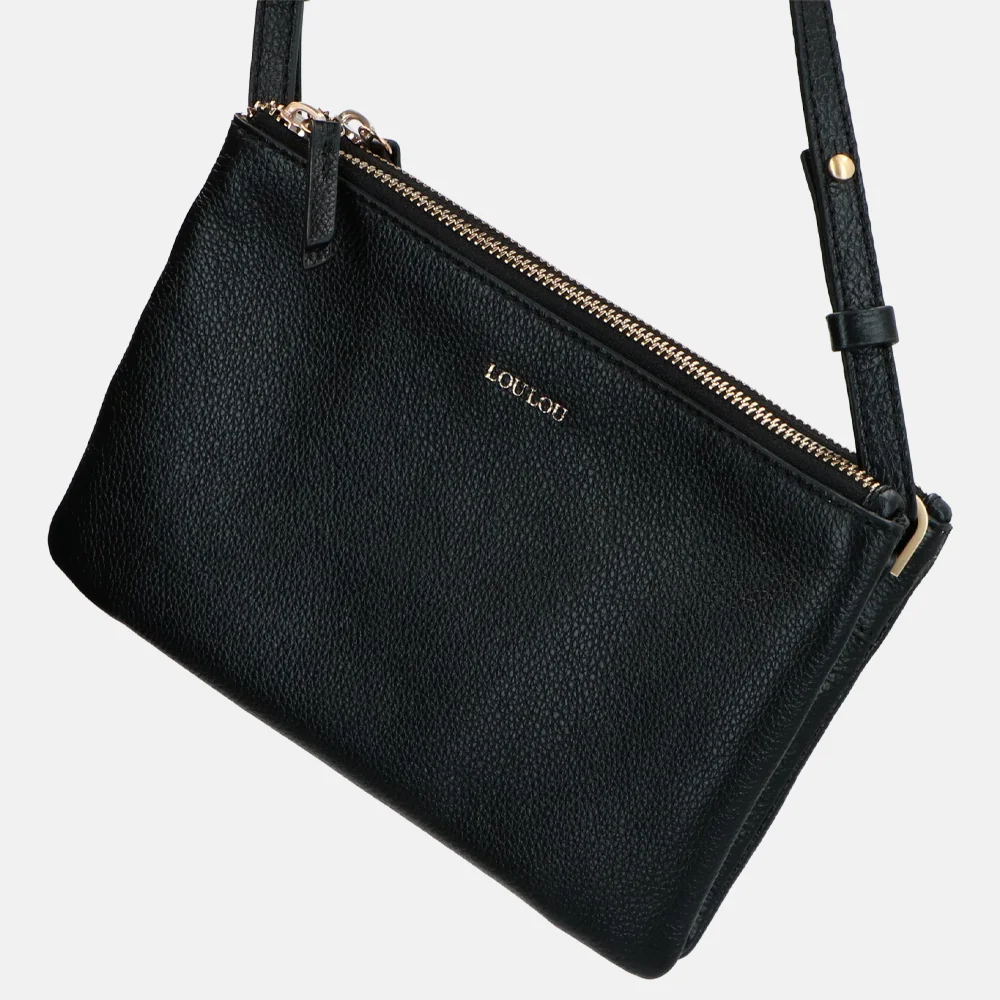 Loulou Essentiels Camille crossbody tas black bij Duifhuizen