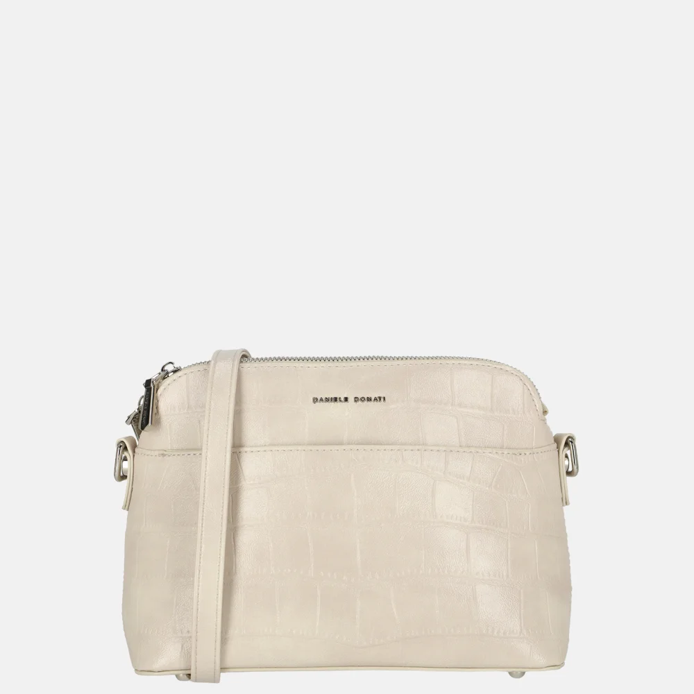 Daniele Donati crossbody tas croco beige