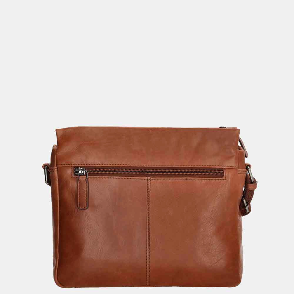 Genicci Canolli schoudertas cognac bij Duifhuizen