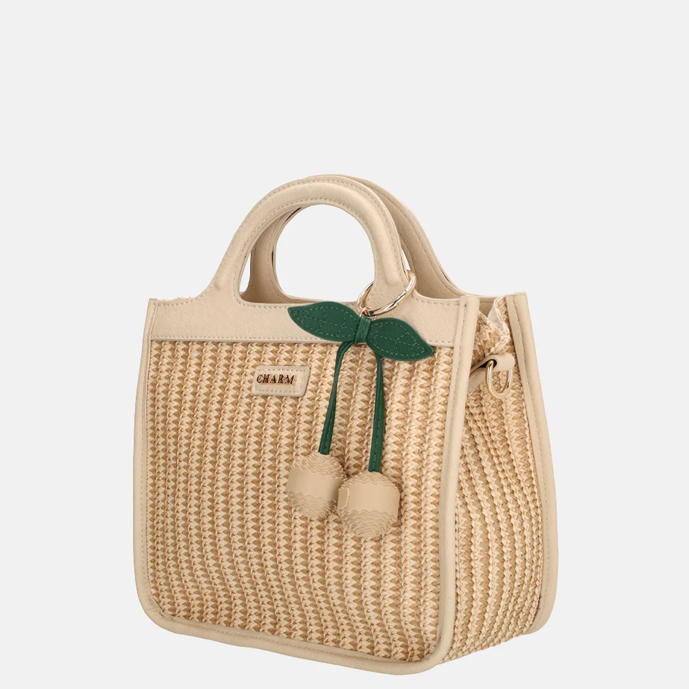 Charm London Bermondsey handtas riet zand bij Duifhuizen
