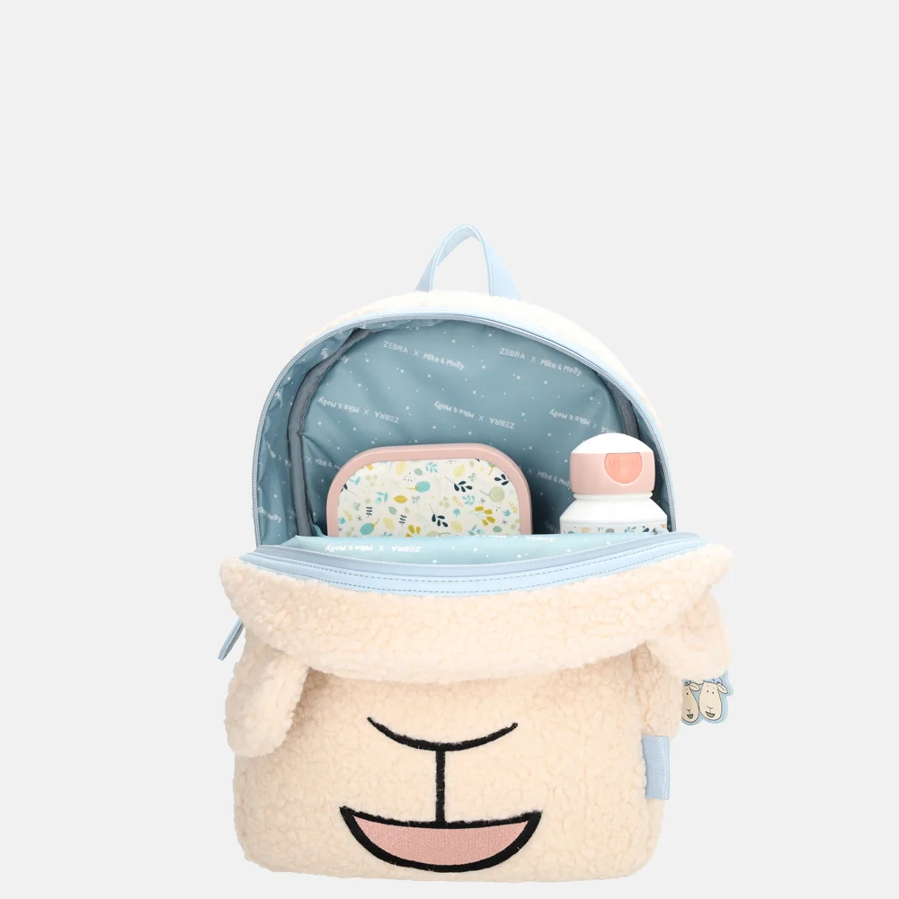 Zebra Trends x Mike & Molly kinderrugzak teddy creme bij Duifhuizen