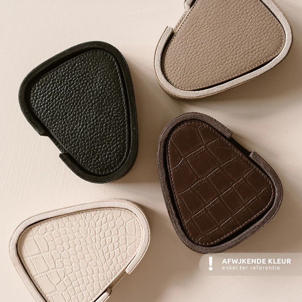 Chamada leren onderzetters effen organisch gun bij Duifhuizen