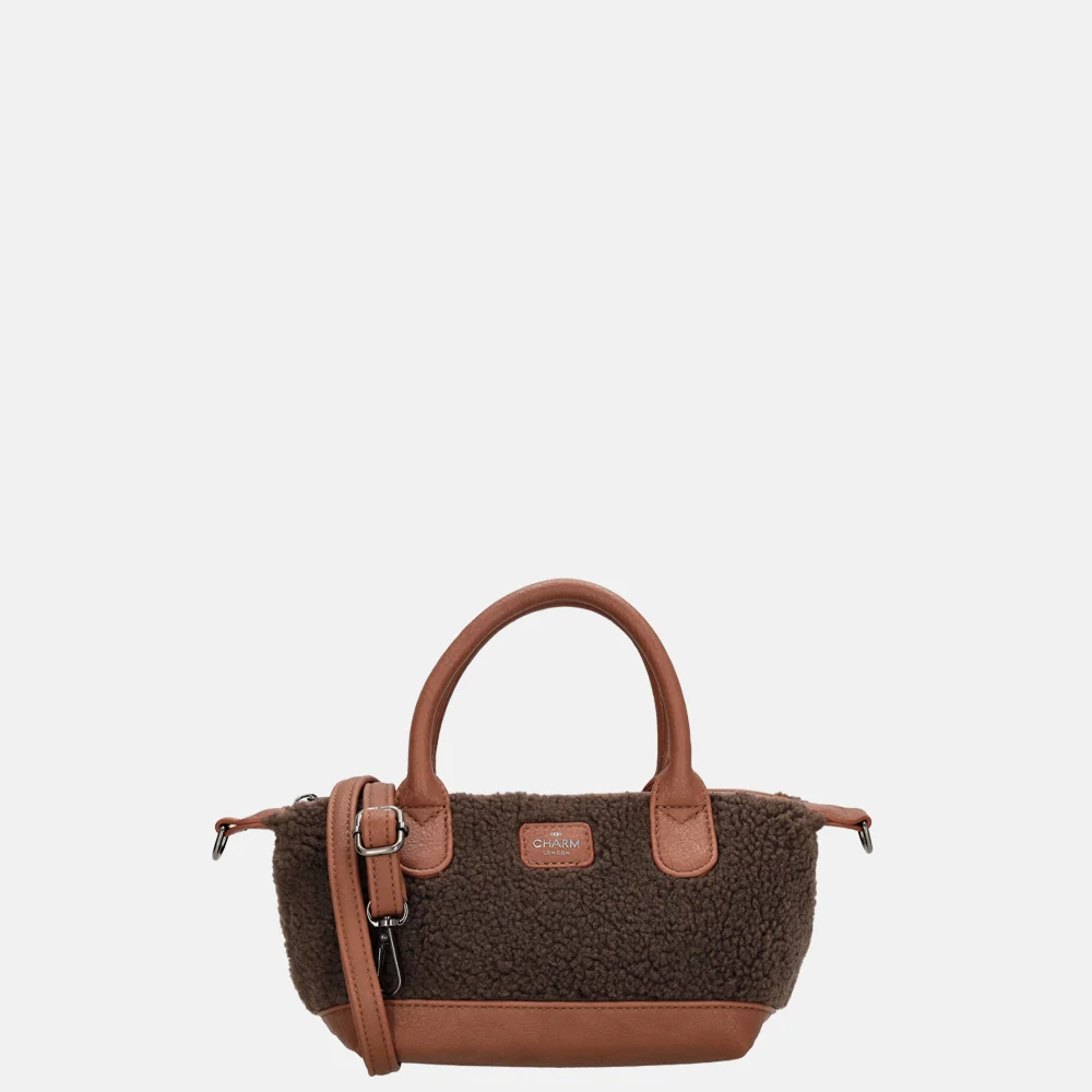 Charm London Buckingham handtas teddy XS donkerbruin bij Duifhuizen