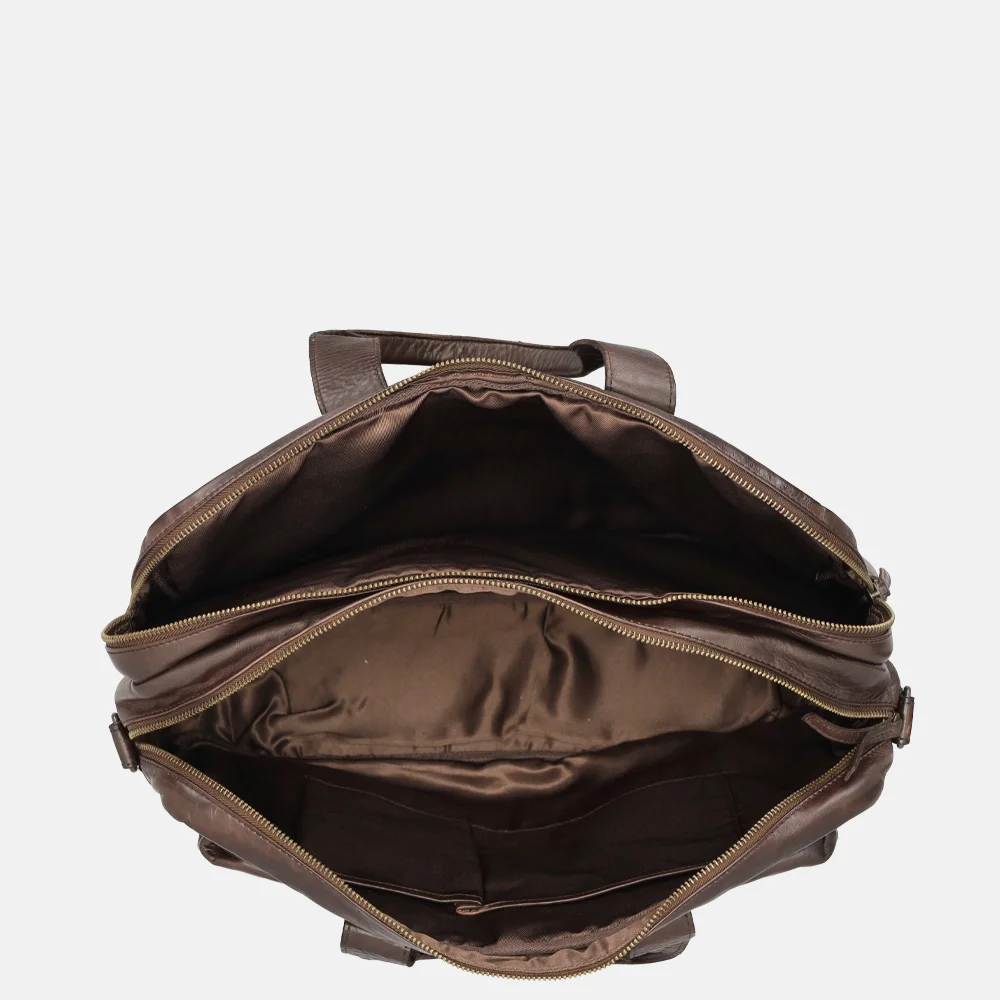 Bear Design laptoptas donkerbruin bij Duifhuizen
