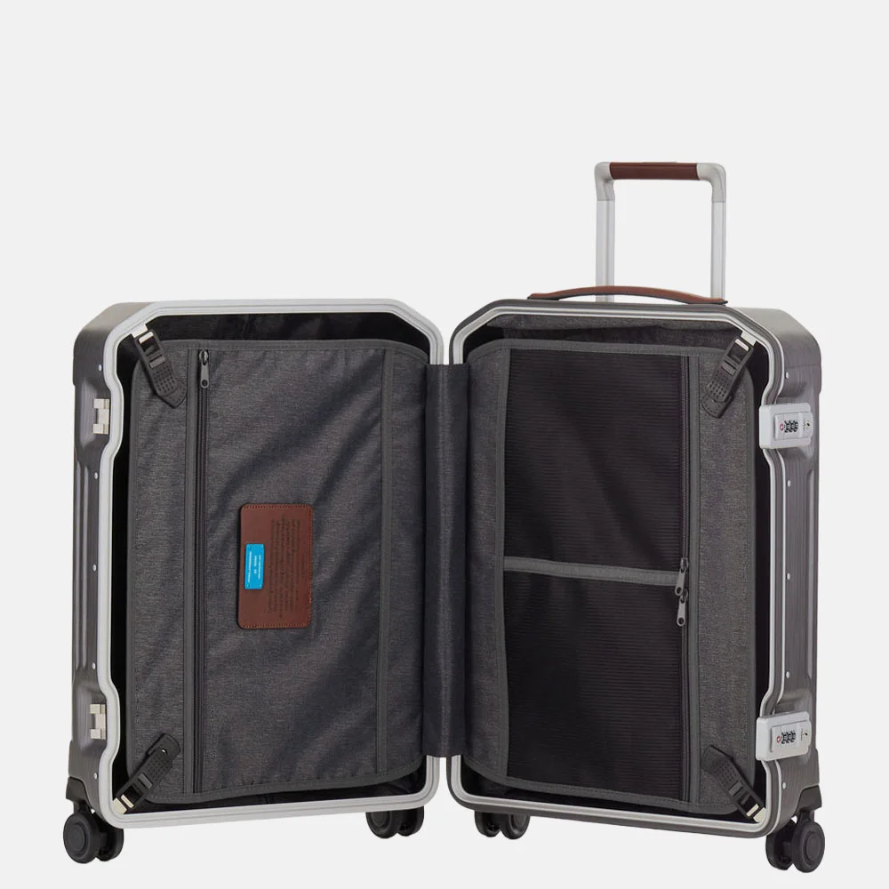 Piquadro handbagage koffer 55 cm ncu nero bij Duifhuizen