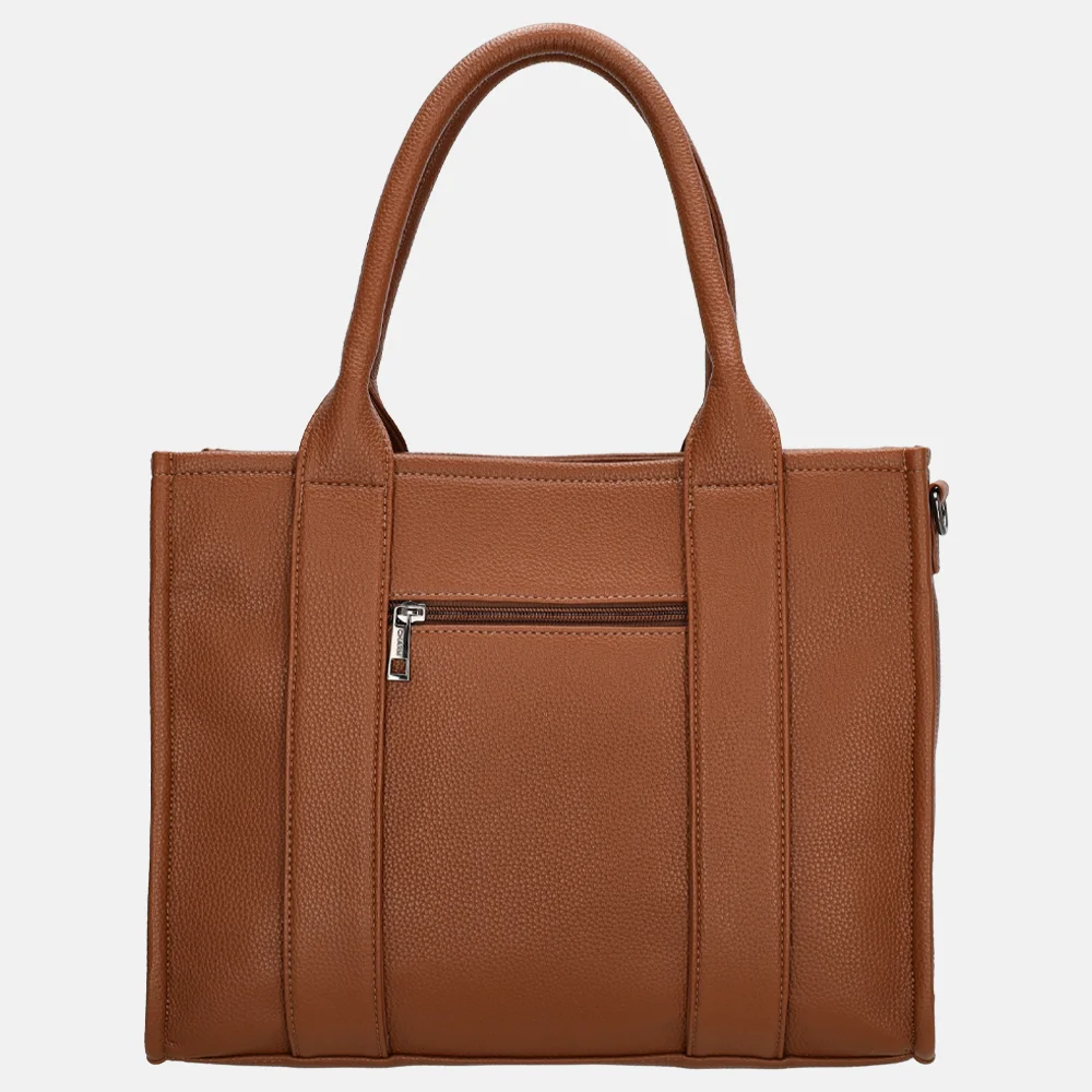 Charm London Debossed shopper M bruin bij Duifhuizen