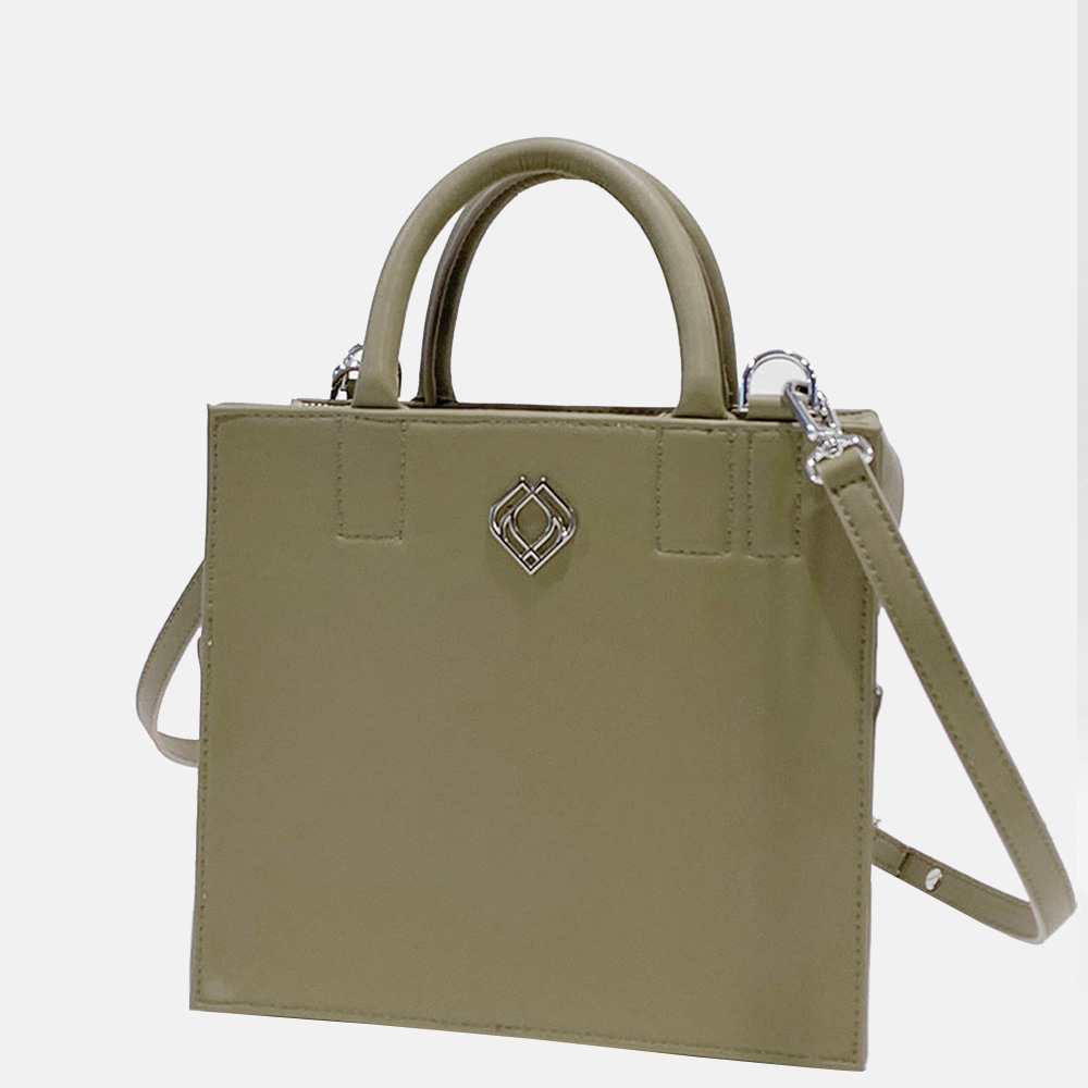 Trashious Boxbag handtas appelleer olijfgroen