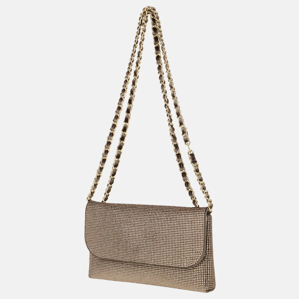 Flora & Co clutch strass champagne bij Duifhuizen