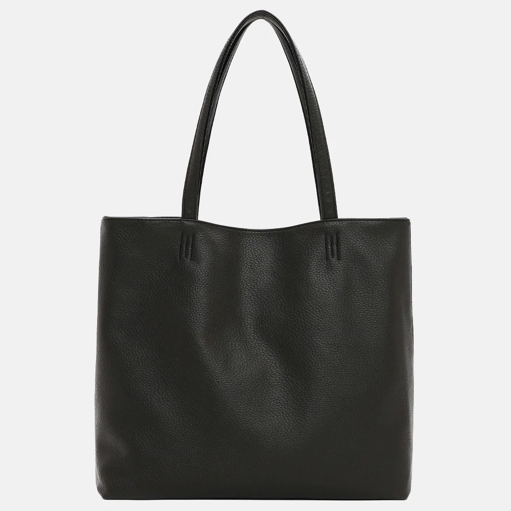 Emily & Noah Eva bag-in-bag shopper reversible grey/black bij Duifhuizen