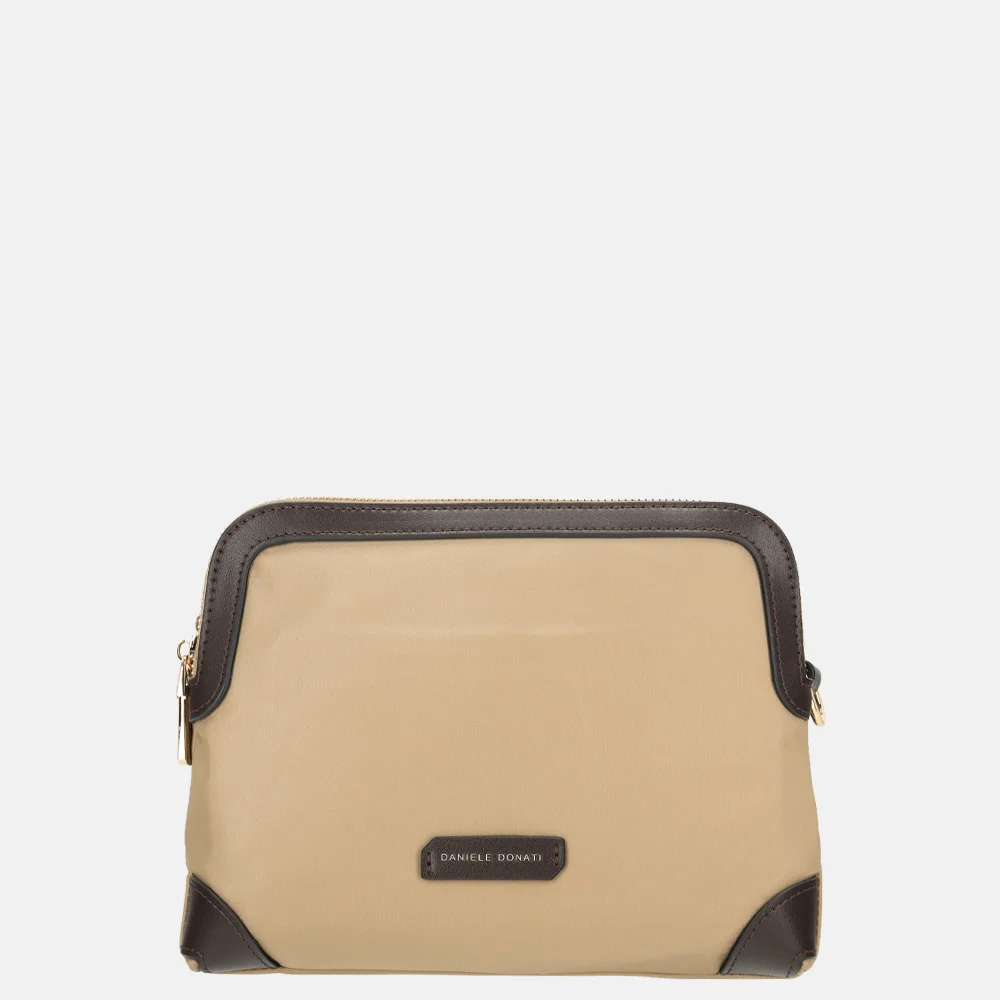Daniele Donati crossbody tas taupe bij Duifhuizen