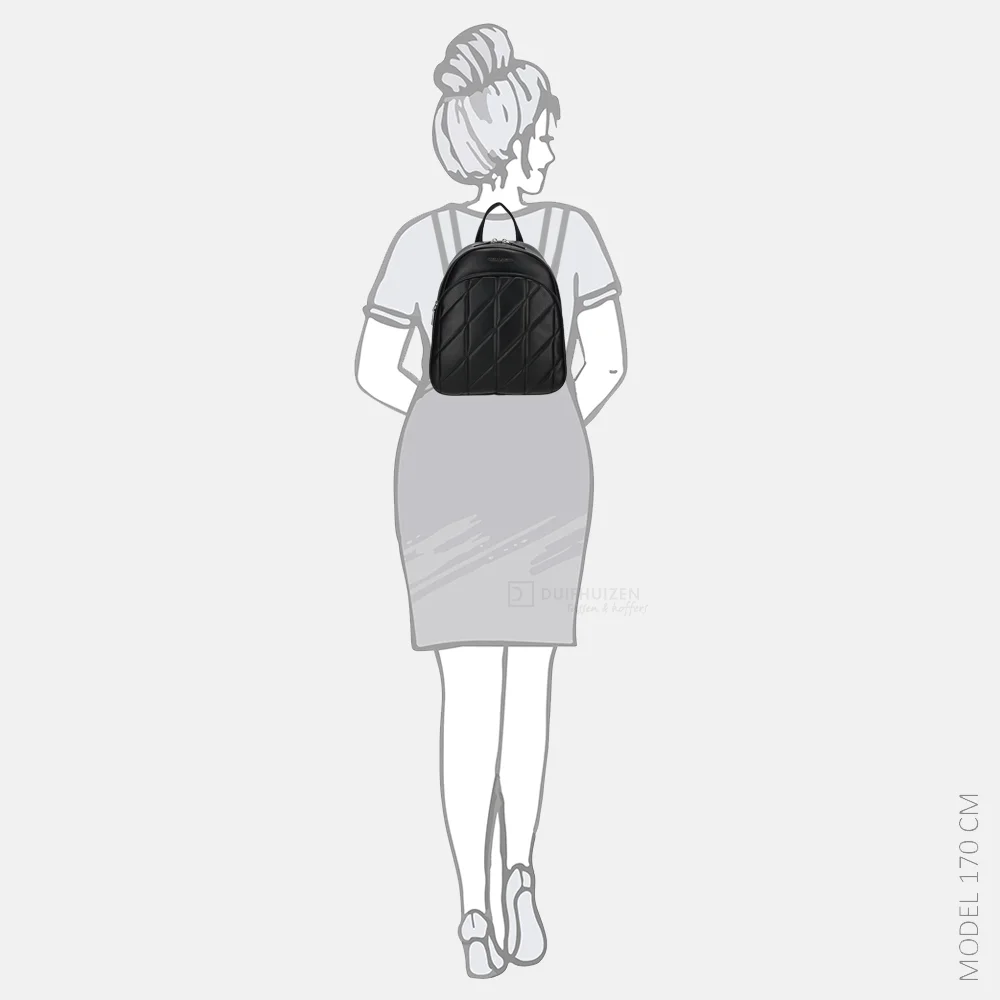 Daniele Donati rugzak doorstikt black bij Duifhuizen