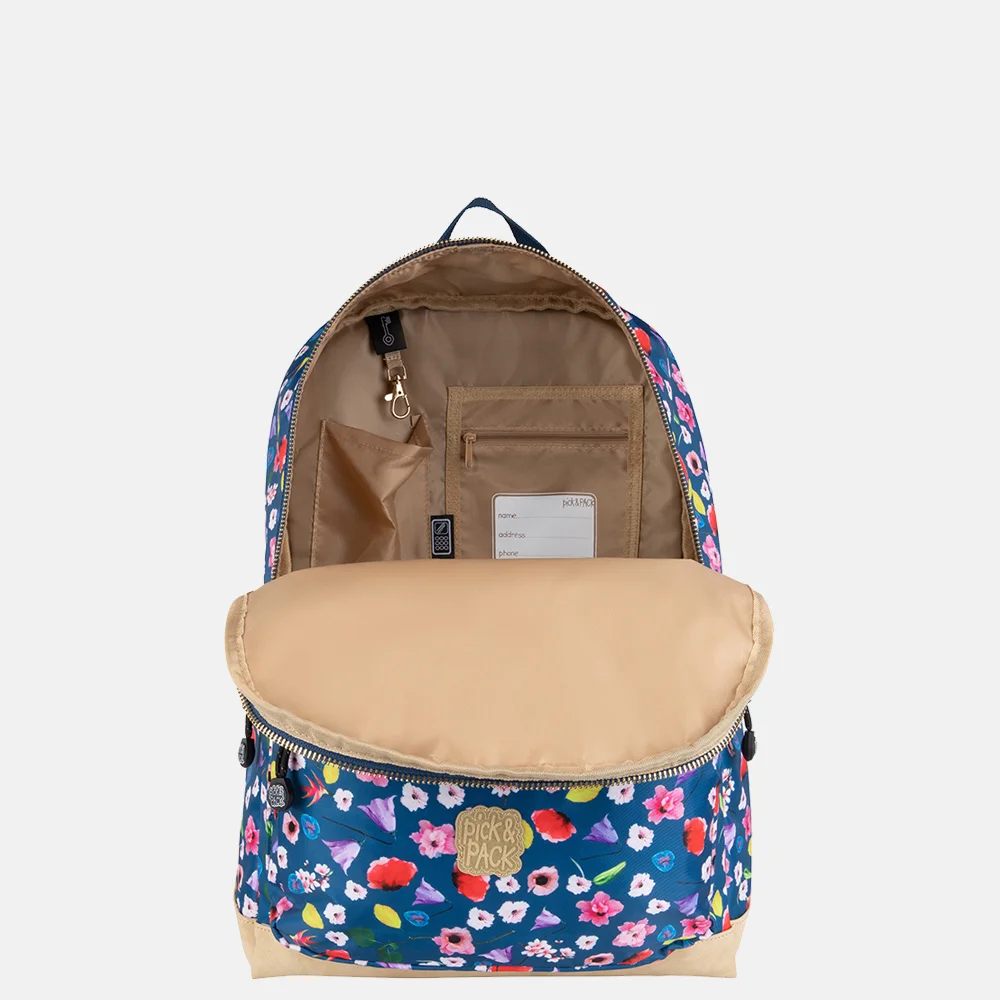 Pick & Pack Field flower kinderrugzak M navy bij Duifhuizen