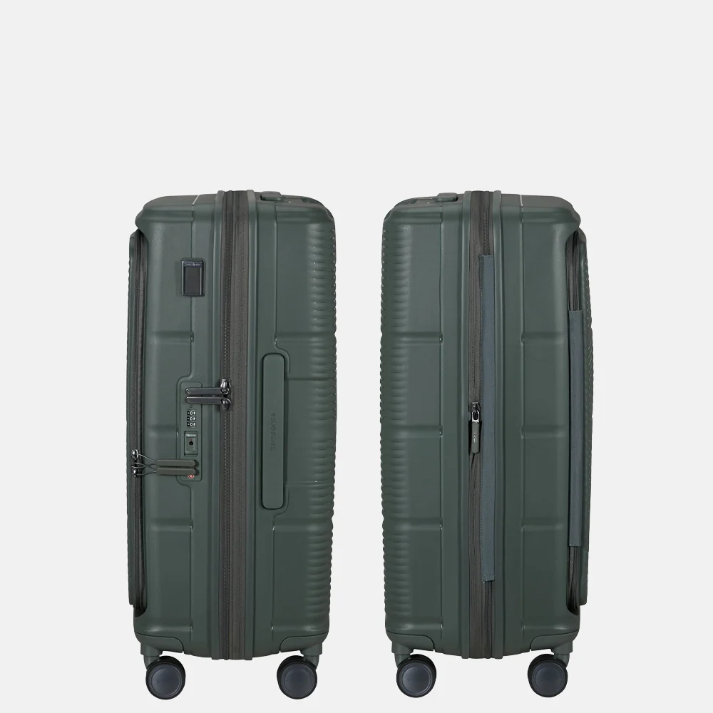 Samsonite Paralux HS Spinner reiskoffer expendable 67 cm olive bij Duifhuizen