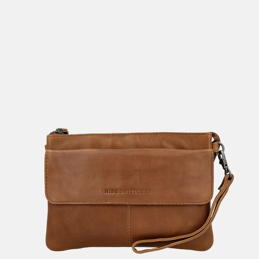 Hide & Stitches Porto crossbody tas brown bij Duifhuizen