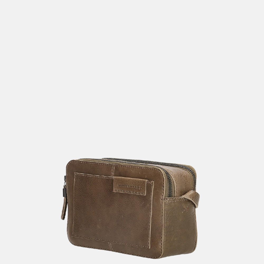 Micmacbags Côte d' Azur crossbody tas dark taupe bij Duifhuizen