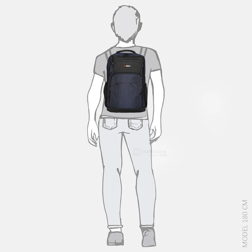 Enrico Benetti  Zürich laptoprugzak 15 inch blauw bij Duifhuizen