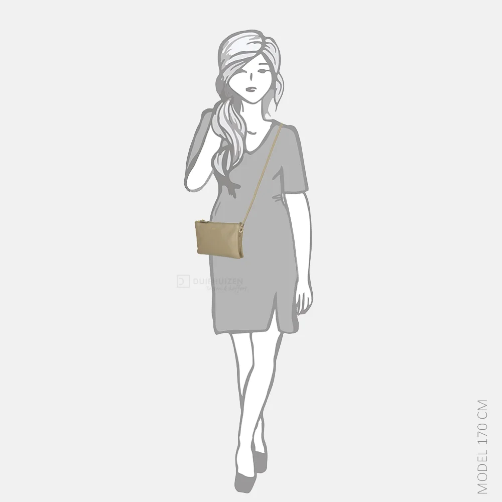 Loulou Essentiels Camille crossbody tas soft sepia bij Duifhuizen