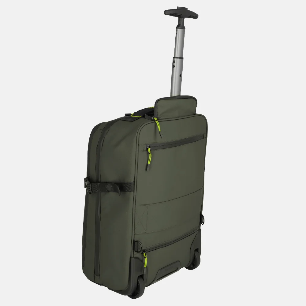 Travelite Briize trolley rugzak khaki bij Duifhuizen
