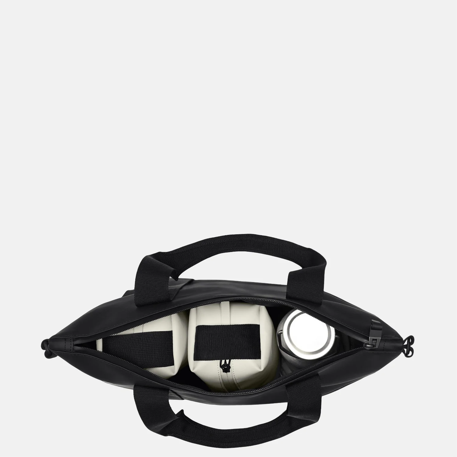 Rains Tote Bag shopper black bij Duifhuizen
