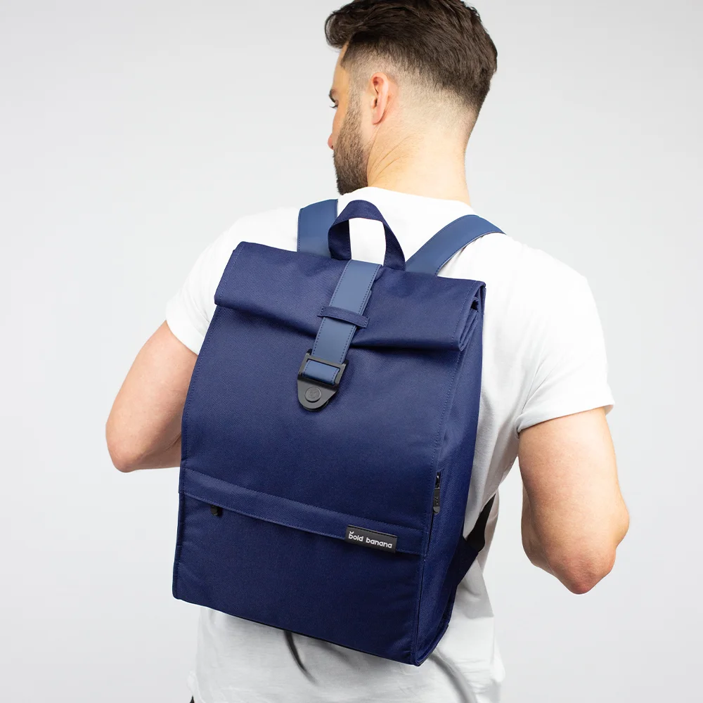 Bold Banana Roll-top rugzak 15.6 inch nautic navy bij Duifhuizen