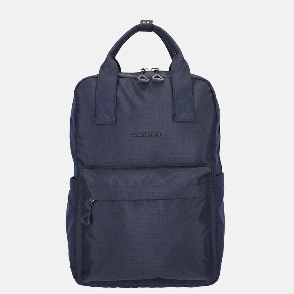 Enrico Benetti Luzern rugzak 2 vaks 17 inch blauw bij Duifhuizen