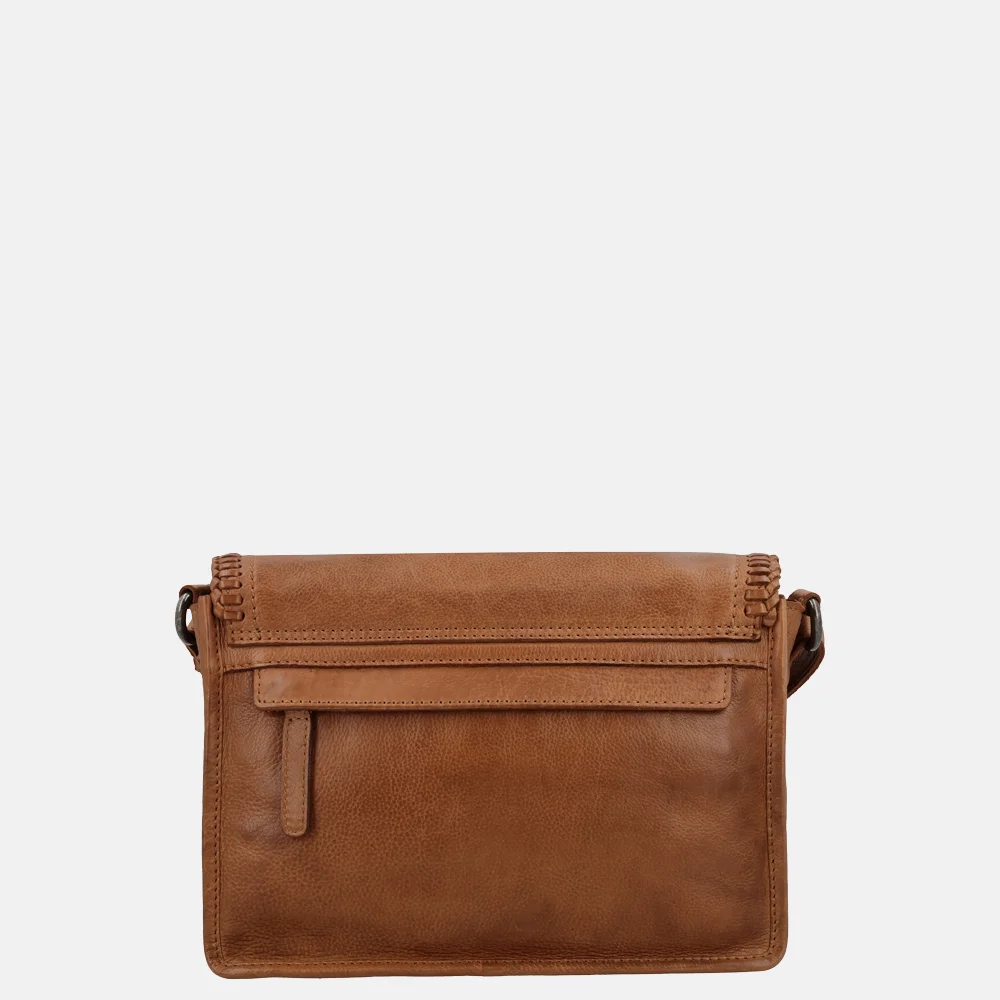Hide & Stitches Country crossbody tas overslag camel bij Duifhuizen